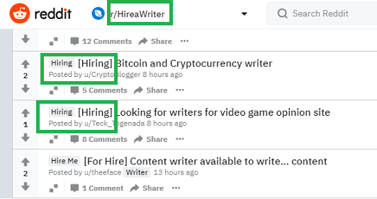 reddit content writing jobs