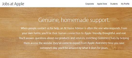 apple at home advisor jobs